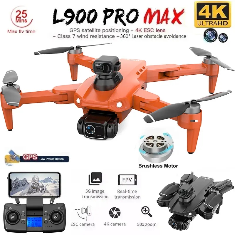 Drone Camera 4K - L900 Pro MAX GPS-Drohne 4K Professionelle