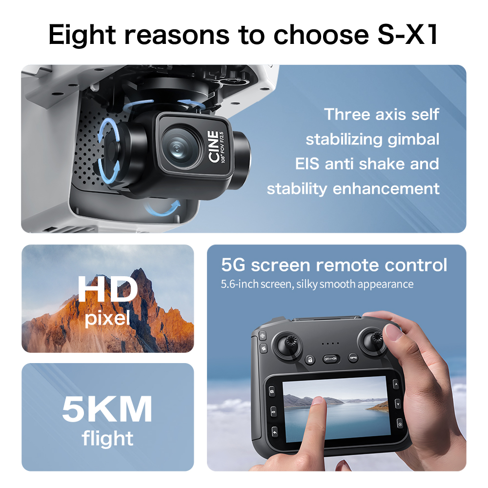 Original S-X1 GPS Faltbarer RC – Drone Camera With Gimbal Bewertung und Preis