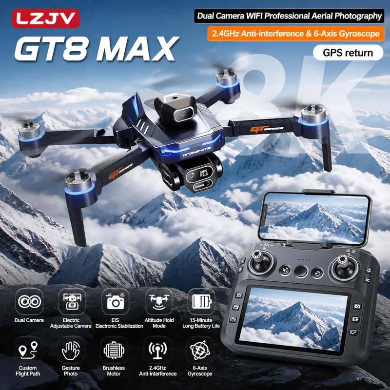 GT8 Max Faltbare Drohne 8K HD  – Drone Camera Night Vision Bewertung und Preis